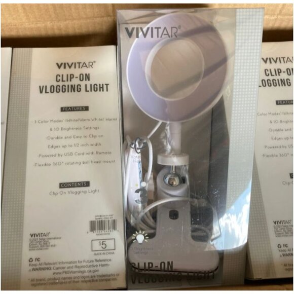 Vivitar Clip-On Vlogging Selfie Ring Light and Clip-on LED (12 items total) - Picture 8 of 14